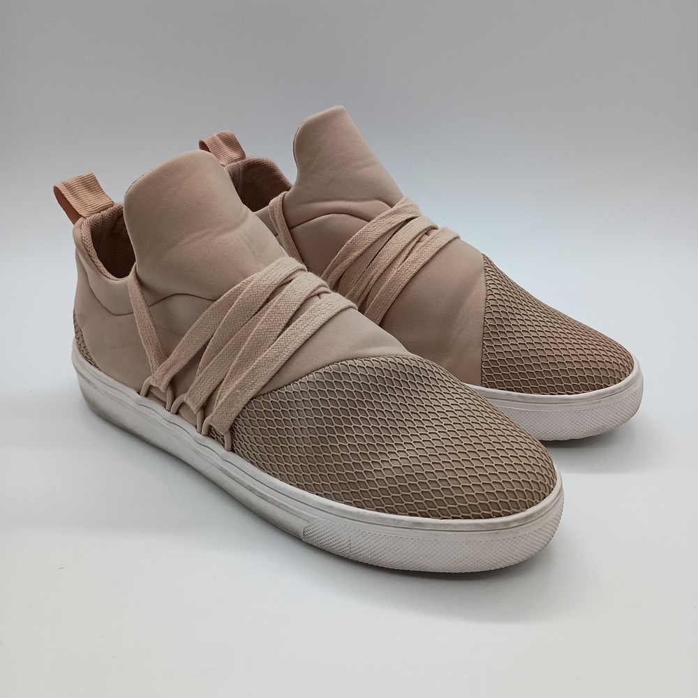 Steve Madden Lancer Blush Pink Wrap Lace Mesh Sneakers Womens 6.5M